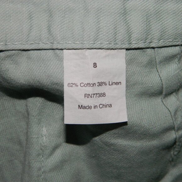 J. Crew Tie Front Linen Blend Cuff Shorts Womens Size 8 (N-26) - Picture 4 of 4